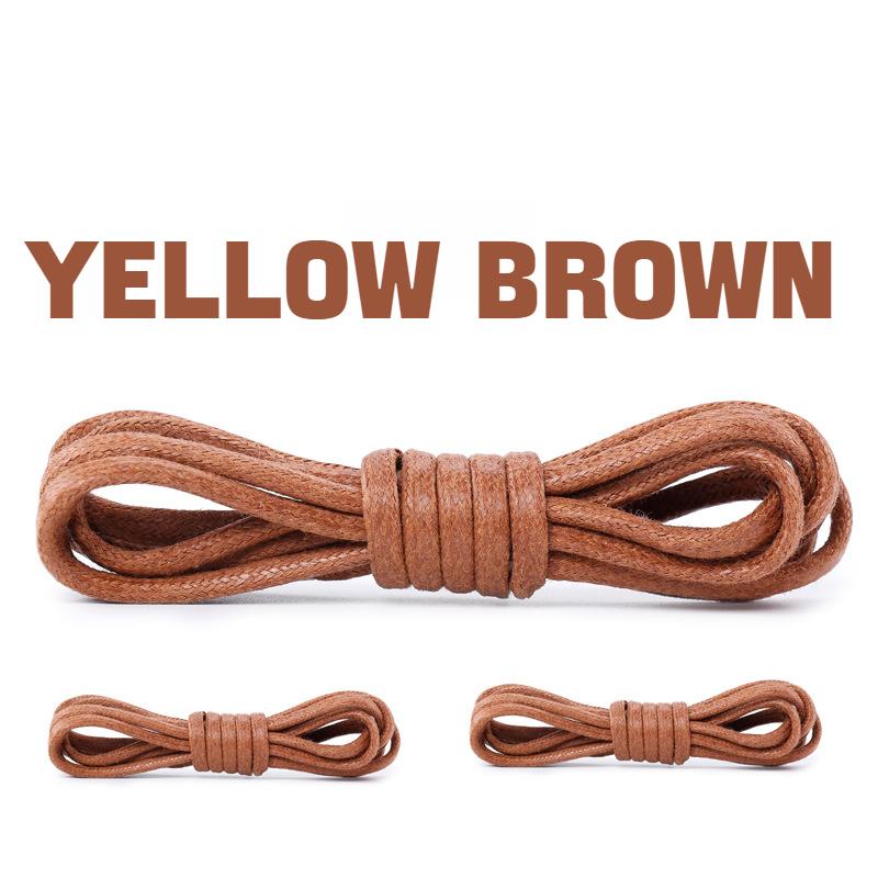 1Pair Cotton Waxed Shoelaces Round Rope Shoe laces Boots Laces for Shoes Waterproof Leather Shoelace 60/80/100/120/140/180cm