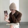 Women Pure Wool Knit Hat With Double Layer Warmth For Winter Casual Wear