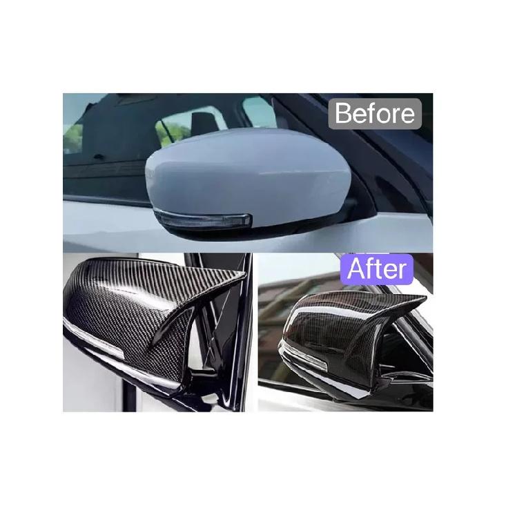Fit For Suzuki Swift 2018 - 2025 Car Rearview Side Mirror Cover Wing Cap Sticker Rear View Case Trim Carbon Fiber