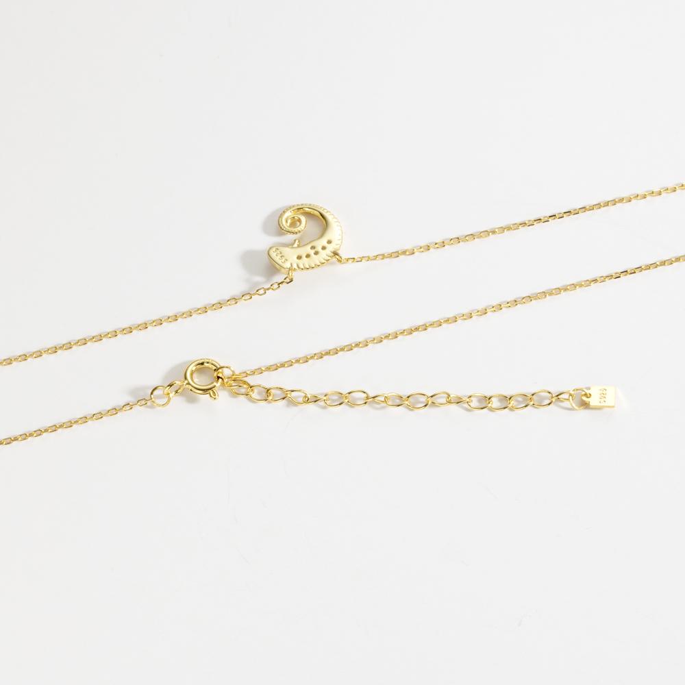 ANDYWEN 925 Sterling Silver Anima Seahorse Pendant Long Chain Women Zircon Pave CZ Necklace