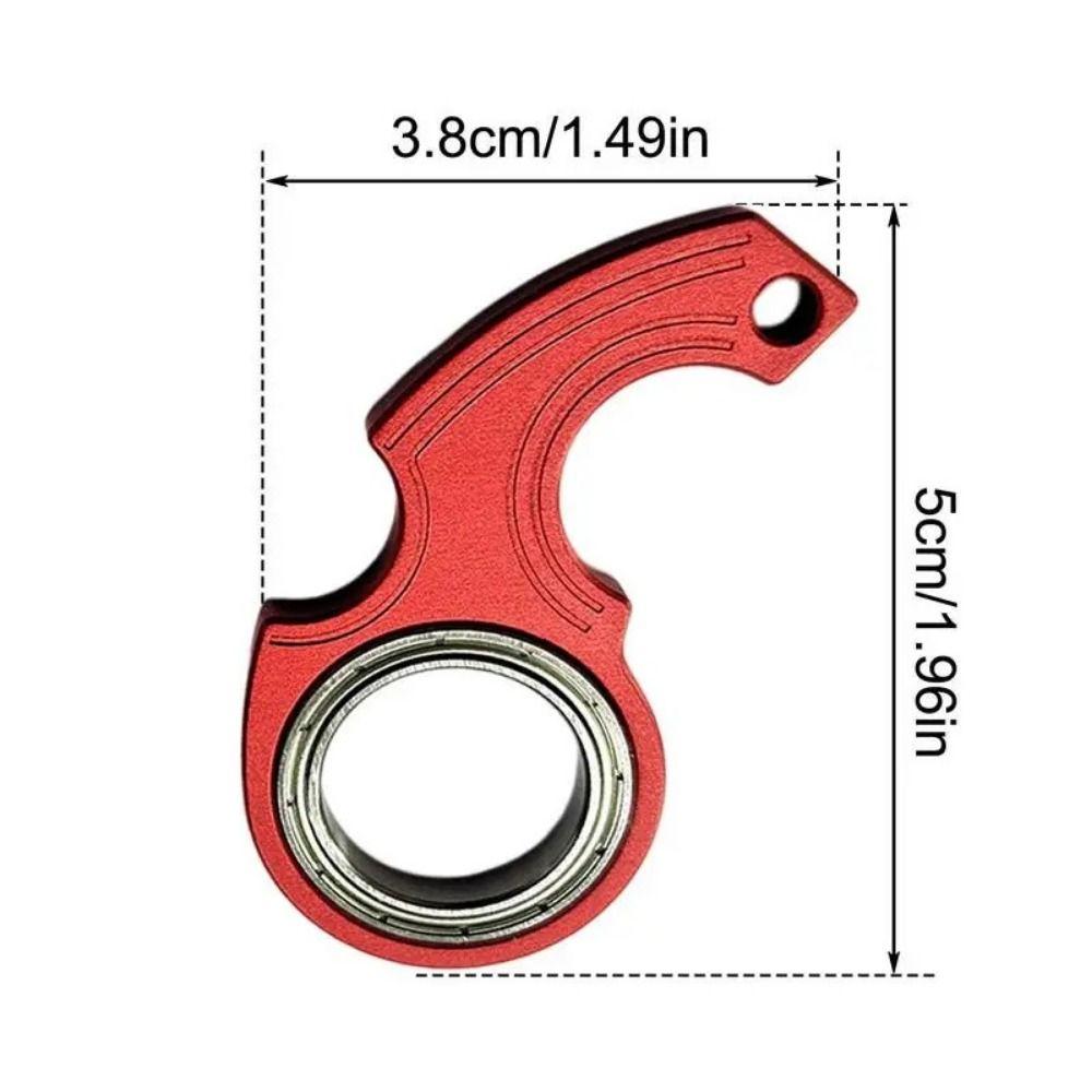 Anti-Anxiety Fidget Spinner Keychain Aluminium Zinc Zinc Alloy Fingertip Rotation Keychain  Party Gift