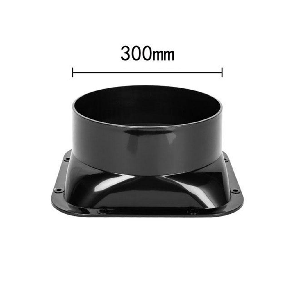 Vents Parts Duct Connector Kitchen ABS Plastic Black For 100-300mm Dia Hose Check Valve Square Flange Wind Resistance