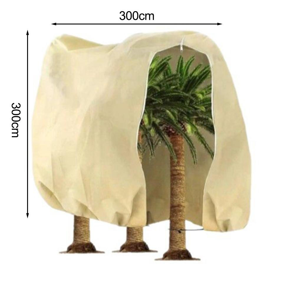 Heavy duty winter plant cover large with zipper and drawstring frost protection non woven fabric for outdoor use