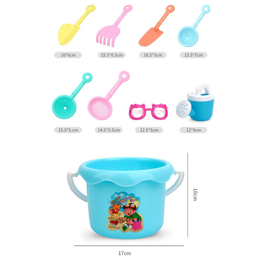 Multicolour Beach Toys Set Reusable Beach Bucket Shovel Water Toys For Children