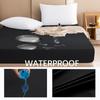 All-Season Waterproof Mattress Protector Soft Polyester Deep Pocket Sheet 8 Colors Modern Bed Fitted Sheet Durable Mattress Cover Bedding Bedspread