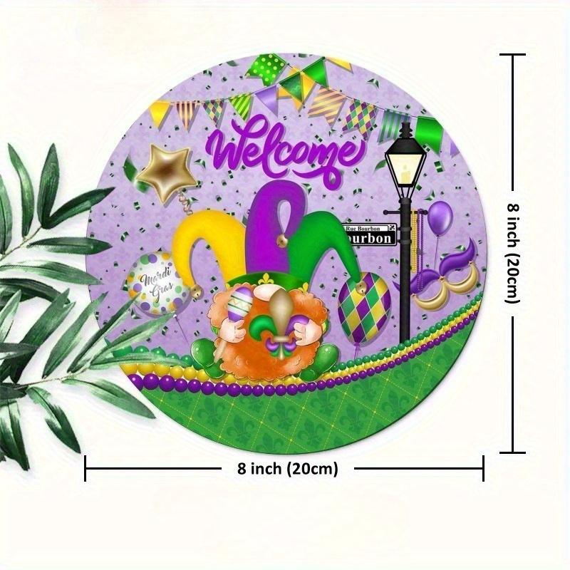 2d Flat 20*20cm, Carnival Welcome Sign, Rural Wooden Wall Art Belt Festival Decoration, Very Suitable for Bars, Cafes, restaurant, Home Decoration.