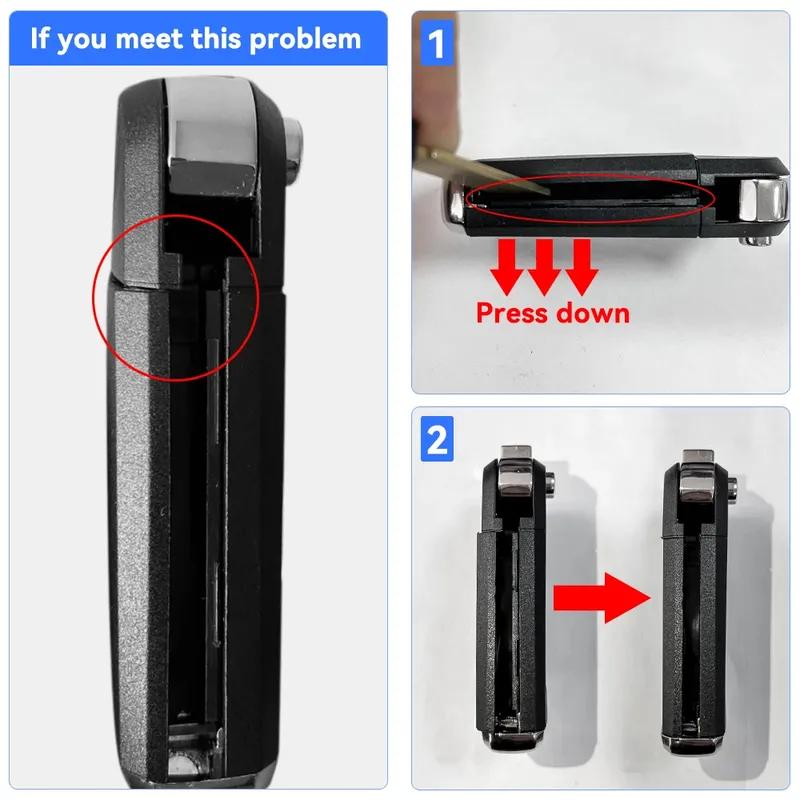 KEYYOU For Volkswagen VW Golf 4 5 Jetta Passat CC Tiguan Polo Beetle Skoda Flip Folding Remote Key Shell Fob 3 Buttons Car Key