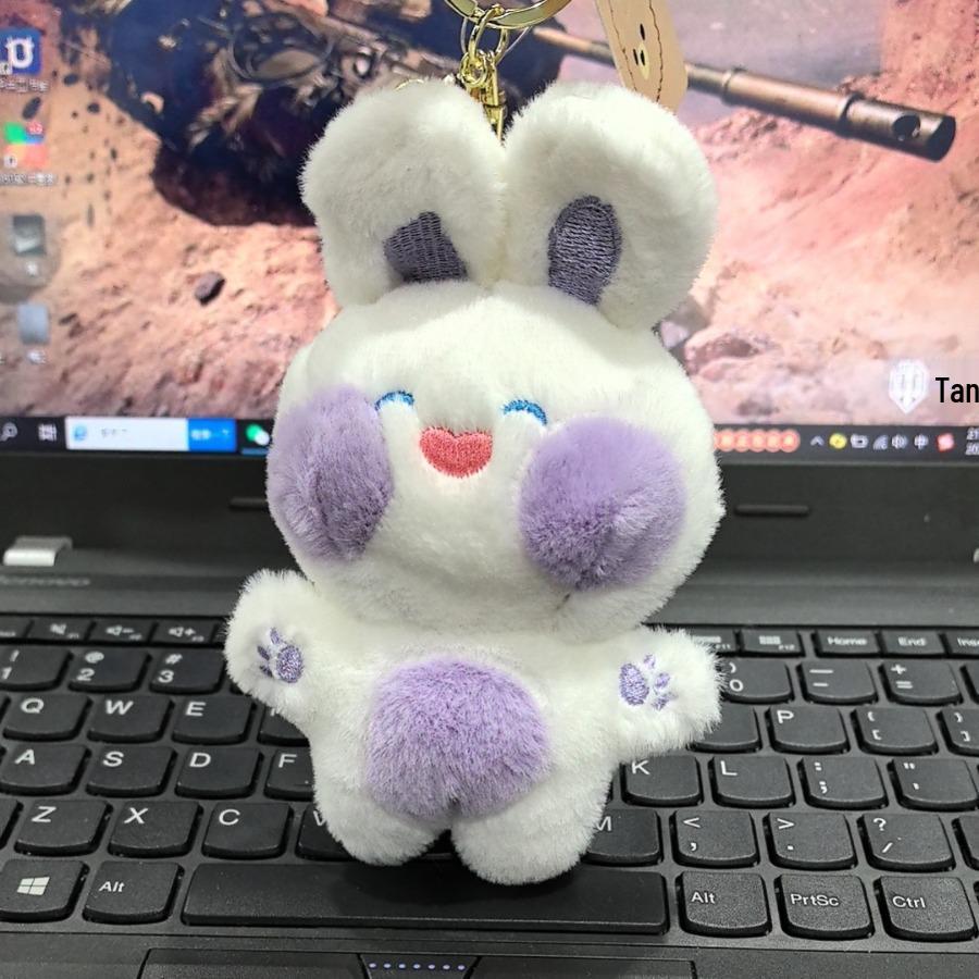 Cute Plush Rabbit Keychain - Adorable Dudu Doll Bag Charm & Small Gift