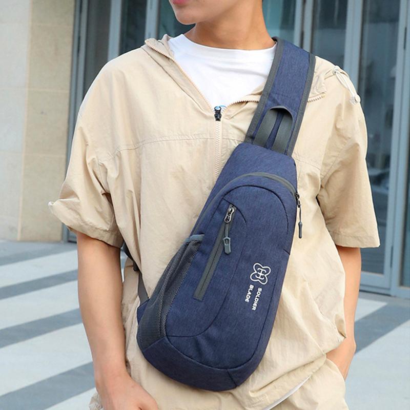 Bolso de Hombro Deportivo para Hombre y Mujer Multifuncional Mini Petaca Exterior Bolso Pequeño de Pecho Ocio Viaje Bandolera Bolso de Pecho