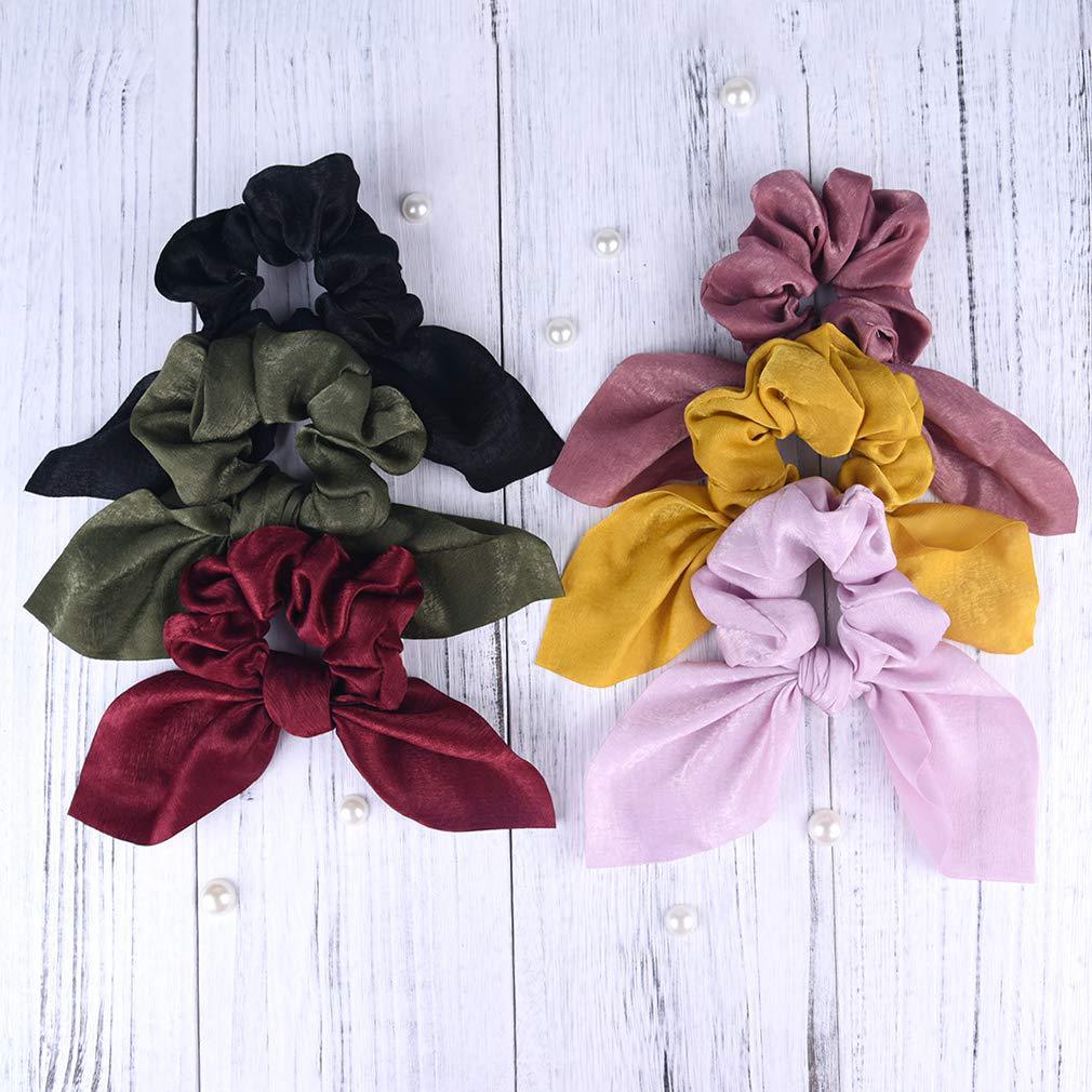 1/4pcs Women's Bow Elastic Hair Band,Hair Bow for Girls, Ponytail, Headband, Rope Hair Accessories
