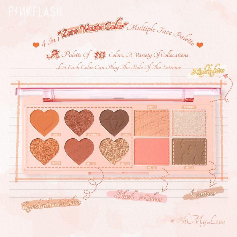 PINKFLASH - Highlighter Blusher Multi Palette - 3 Colors