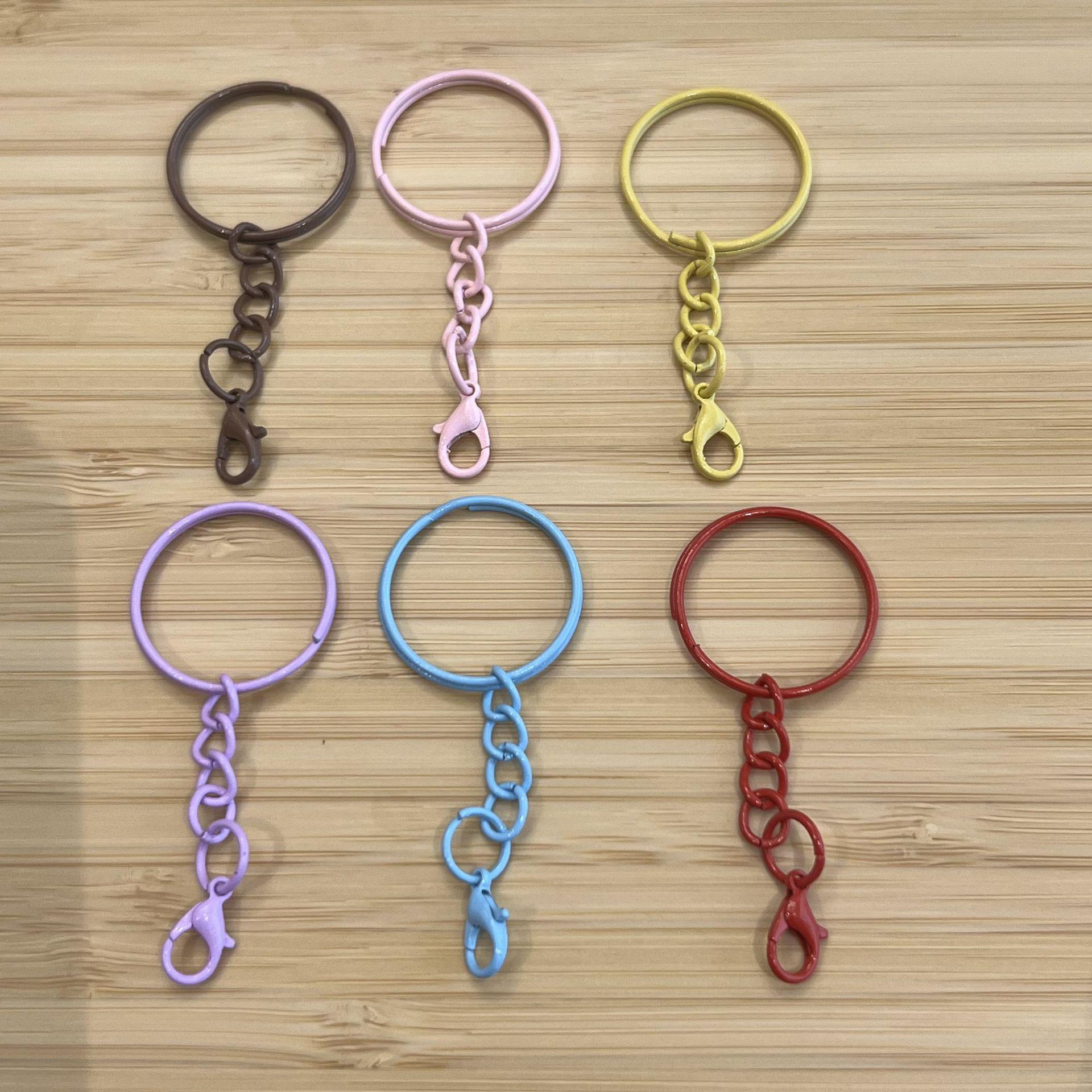 

Colorful Enamel Keychain with Lobster Clasp Keyring for DIY Handmade Accessories