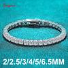 Smyoue 2-6.5mm Real Moissanite Tennis Bracelet for Women Christmas Gift Platinum Plated 100% 925  Silver Wedding Jewelry