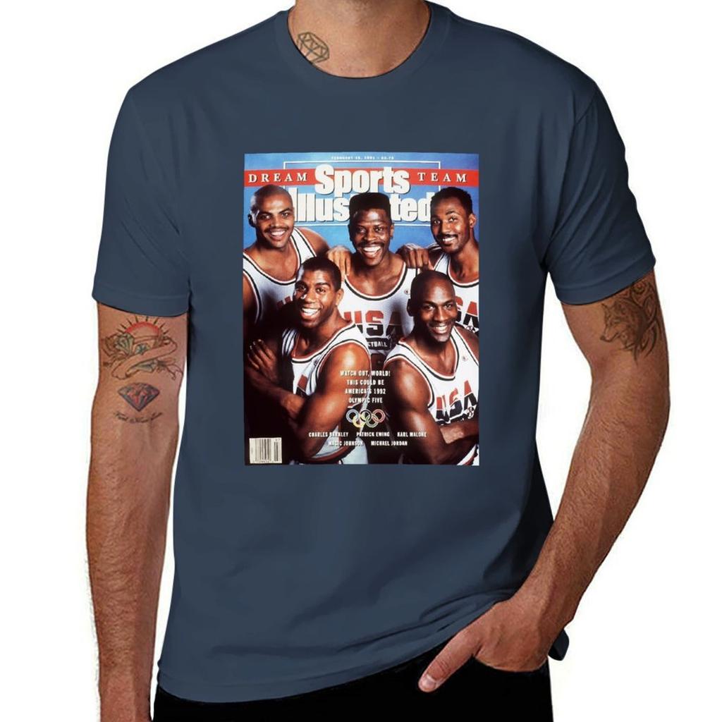 Dream Team USA Vintage 1992 Basketball Gift for Basketball Fan T-Shirt Tops Graphics Vintage Fitted T Shirts for Men