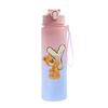 Cartoon Letter Printed Lovely A-Z 750ML Water Bottle Large Capacity Drinking Cup Portable Outdoor Sports Water Cup Children Gift