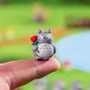 3Pcs/Bag Cute Mini Totoro Doll Resin Car Ornaments Micro Landscape Figurines Diy Accessories Home Decor Dollhouse Toy Kids Gifts