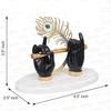 Gold Plated Krishna Ji Hands with Flute Figurine for Pooja Room Peacock Feather Flute Krishna Showpiece for Home Décor