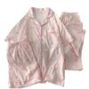 Retro Small Floral High-End Wrinkled Cloth Pajamas Women'S Summer Casual Homewear Short-Sleeved Three-Piece Set
