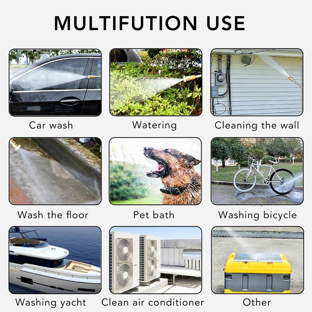 300W 2000mAh Cordless High Pressure Car Washer Electric Car Wash Cleaner Parkside Water Guns with 2 Battery