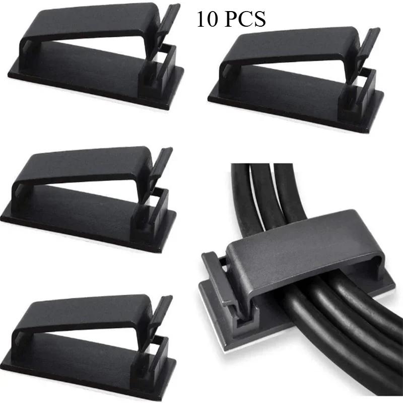 10PCS Cable Fixing Clip Cable Wire Sorting Buckle Chassis Organizer 19*47 Black And White Organizer