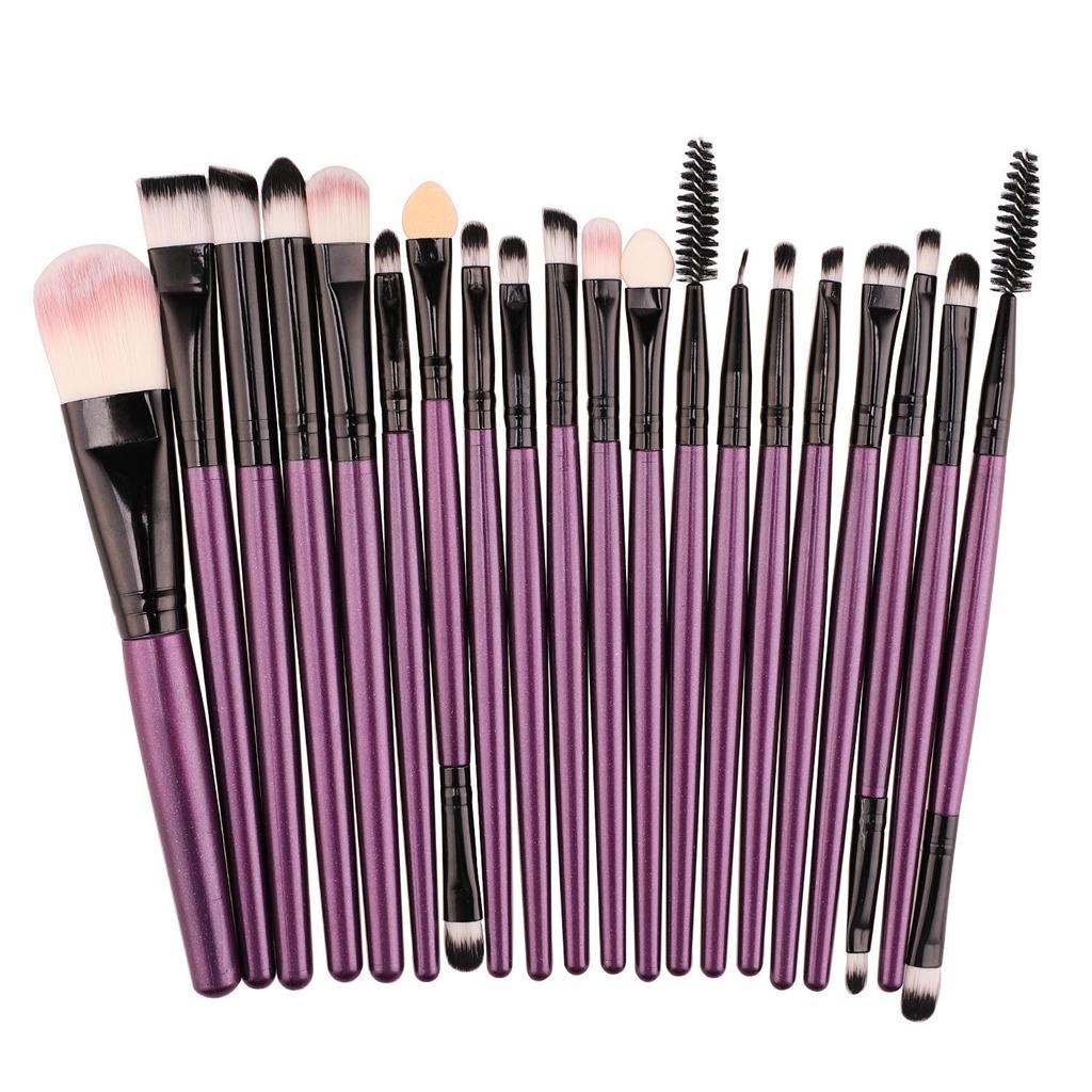 20-Piece Neutral Eyeshadow Brush Set with 24 Color Options