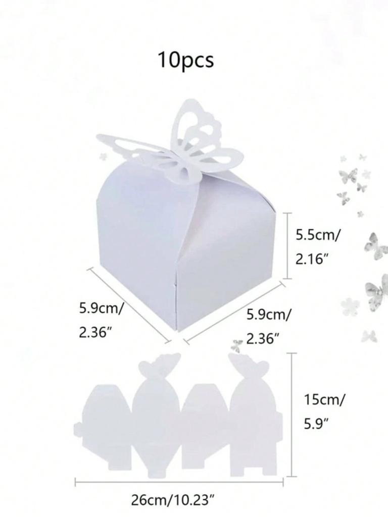 Home Party Wedding Decoration Supplies Multi-colored Candy Gift Packaging Box 10pcs 1 Set