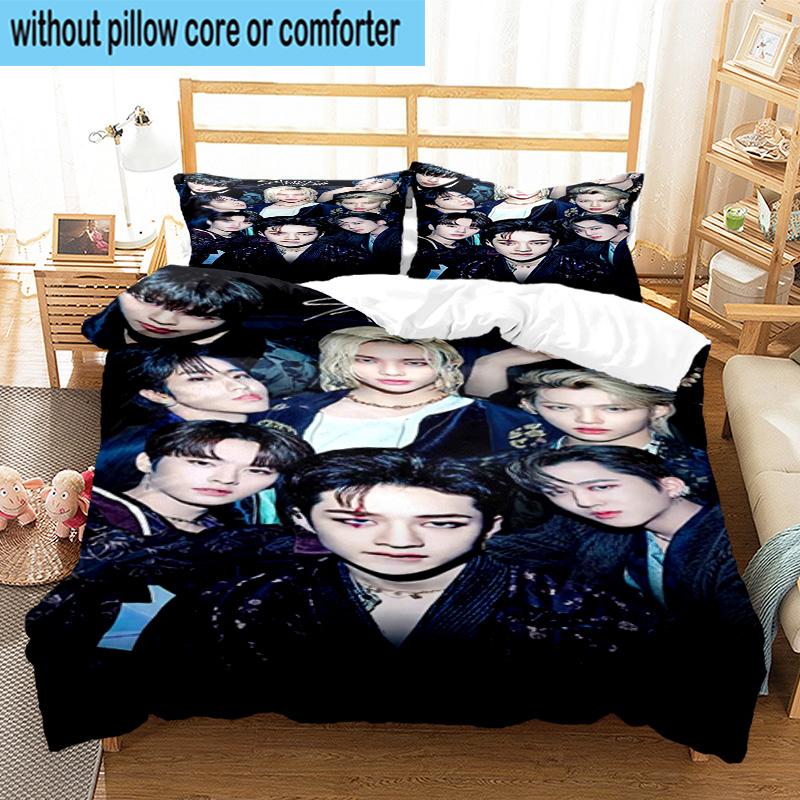 3PCS K-pop Group Stray 3pcs Bedding,Including 3PCS Duvet Cover And 2pcs Pillowcases Perfect for Christmas,Ideal for Bedroom, Dormitory