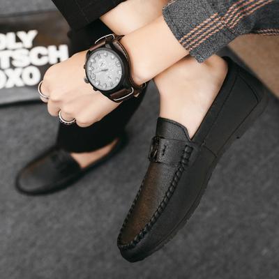 Loafers Men'S Lazy Shoes Soft Leather Shoes Casual Shoes Men'S Shoes Summer Men'S Versatile Trend Shoes