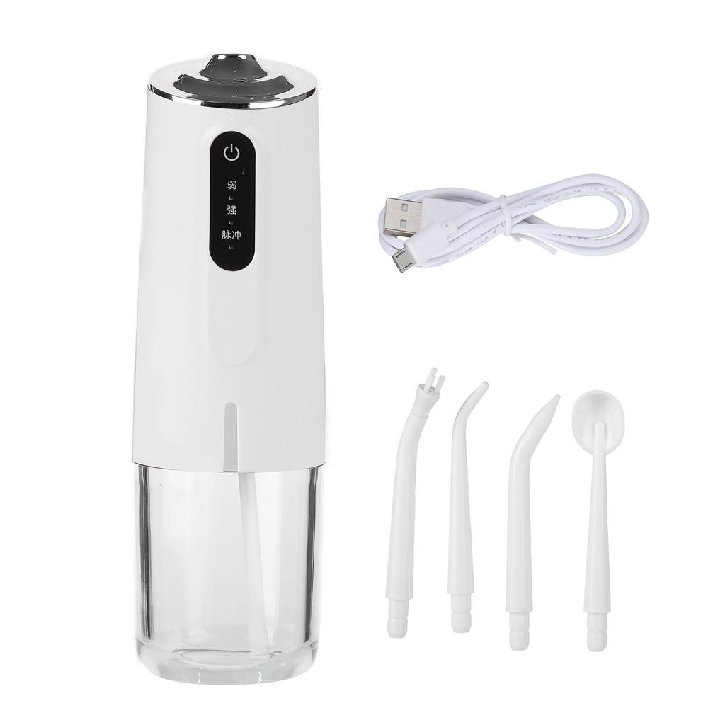 3 Mode Oral Irrigator Portable Teeth Flusher USB Charging Water Flosser 240ML 4 Jets Waterproof