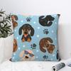 Dachshund Square Pillow Cases Dogs Animal Cushion Cover Vintage Zipper Decor Pillowcase for Home 40x40cm