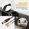9.8ft Converter Cable Plug and Play DIN 8Pin Male To 2RCA Male  Old Audio Equipment