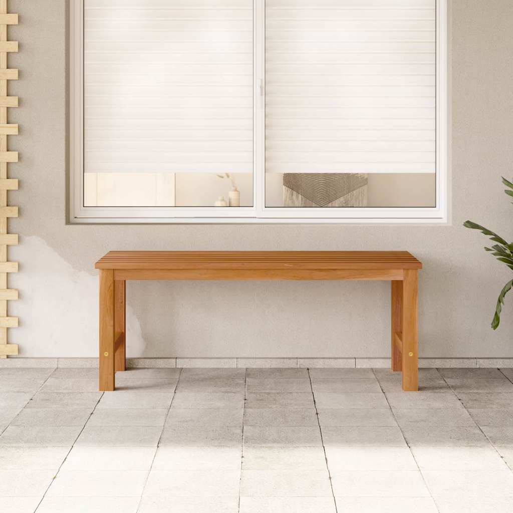Vidaxl Ławka Ogrodowa, 114 Cm, Lite Drewno Tekowe