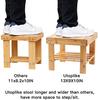 Utoplike Entryway Stool, Stylish Bamboo Step Stool, Entryway Bench, Wooden Shoe Rack, Storage Bench, Storage Chair