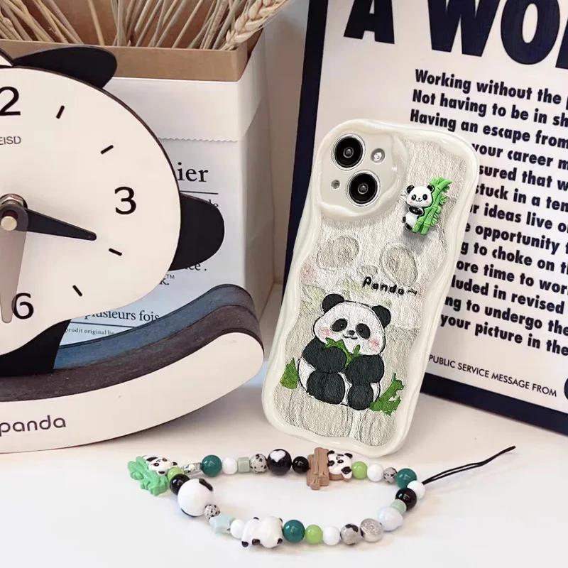 3D kreslený ucho roztomilý panda hračka řetízková pouzdro pro VIVO Y03 Y28S Y39 Y19S Y17S Y22S Y36 Y04 Y21 Y33S Y21S Y15S Y15A V29 V30 Pro kryt