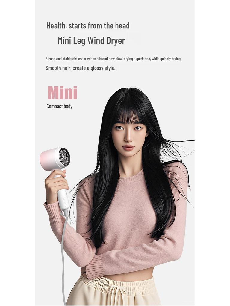 Mini 5W/8W/12W Hair Dryer with Negative Ion Care - Portable, Low-Power, Quick-Dry for Dorms