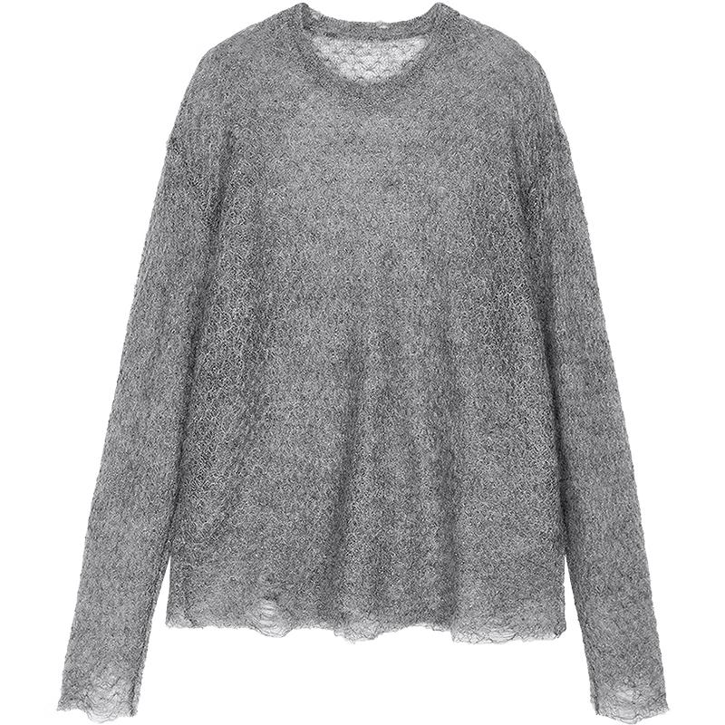 JNBY Loose Fit Mohair Blend Round Neck Sweater