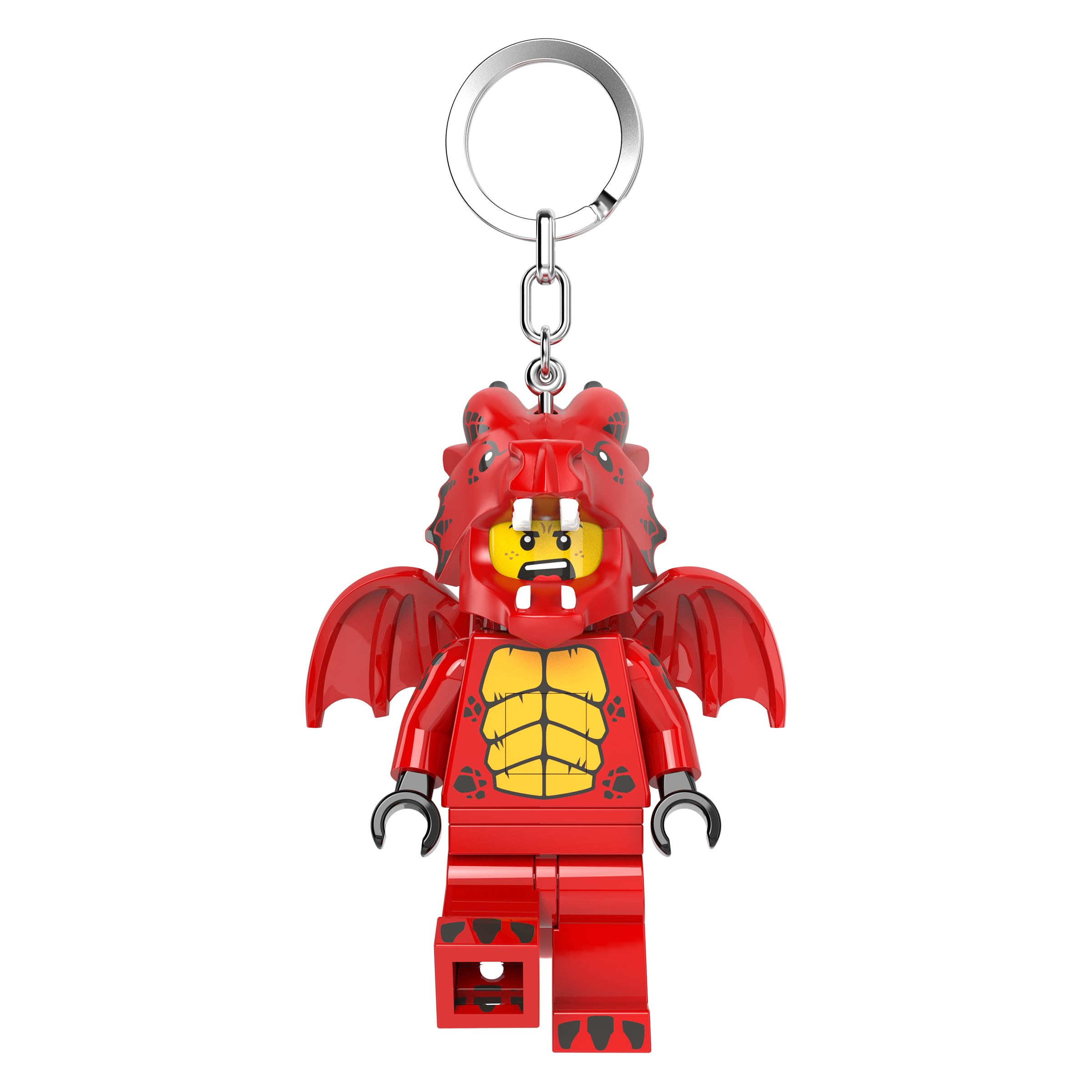 

IQ Iconic Dragon Man Key Light Keychain LED Keychain Light Block Toy Doll with Movable Joints Mini Figure