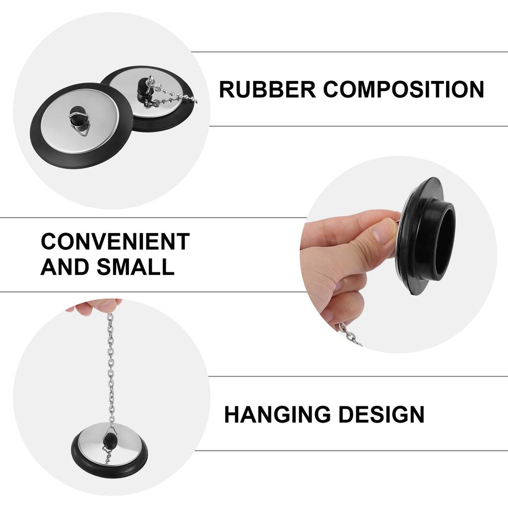 Universelles Spülenstöpsel-Set Gummi Badewannenablaufstopfen mit praktischem Haken Effiziente Gummi-Spülenablaufstopfen für die Küche