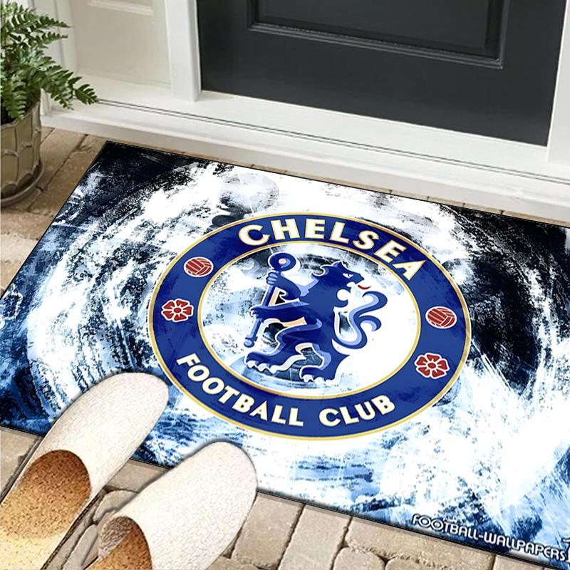 1PC Rug Chelsea Football Club Crest Carpet, Chair Rug,Area Rug for Office Bedroom Living Rooms Bedroom, Doormat Decor Christmas Fan Gifts