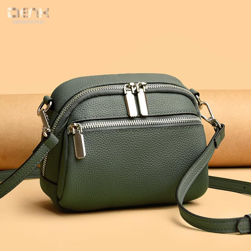 Leather women's bags, new trendy large-capacity shoulder messenger bags, first-layer cowhide casual bags