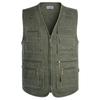 Men's Plus Size Multi-Pocket Outdoor Vest for Spring and Fall