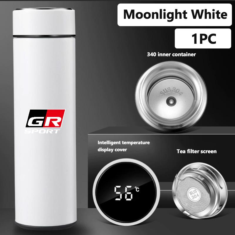 For Toyota Car Logo Badge Intelligent Thermos Cup Auto Smart Digital Thermos Cups Supra Aygo Prado RAV4 Hilux Yaris Corolla