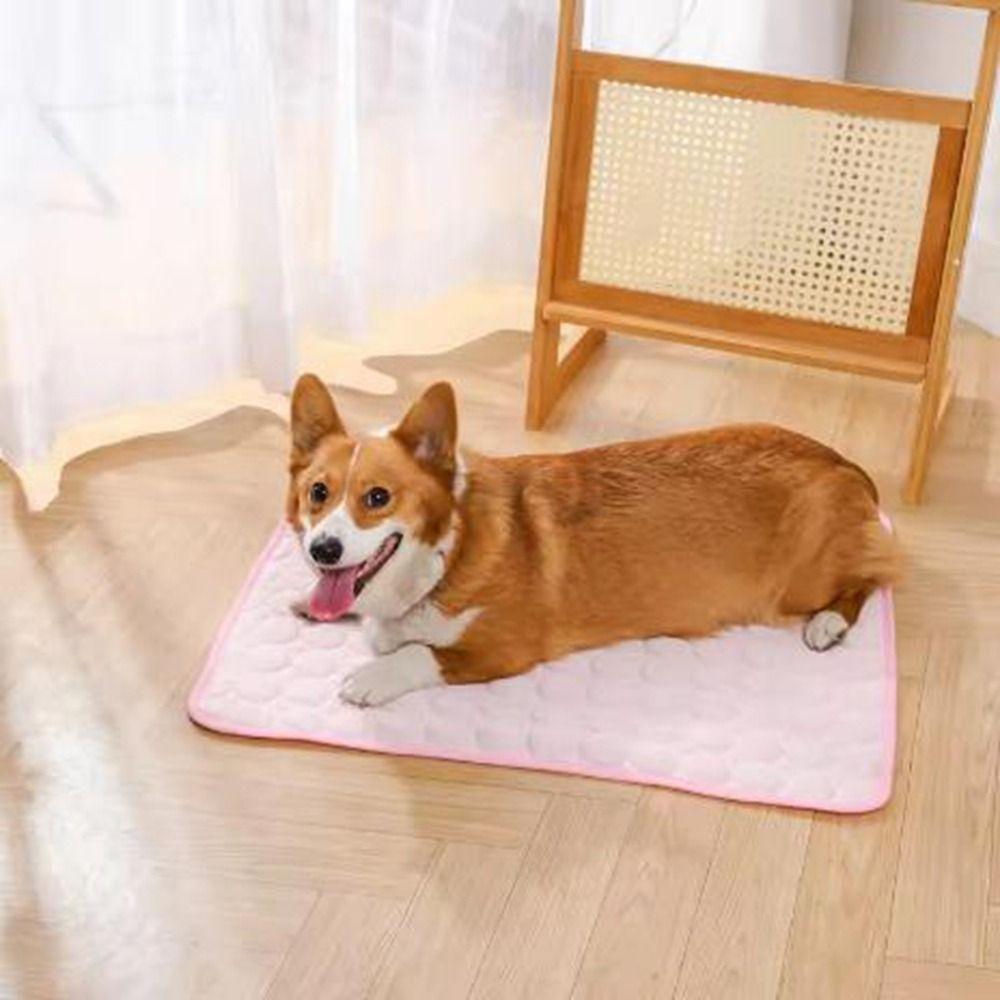 Non-Slip Pet Ice Pad Bite Resistant Pet Sleeping Pad Comfortable Dog Cooling Mat Summer