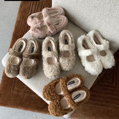 Fan Gui ~ [Puff Bear Bread Shoes] Soft-soled Velcro Bread Shoes with Fluffy Single Shoes In Winter