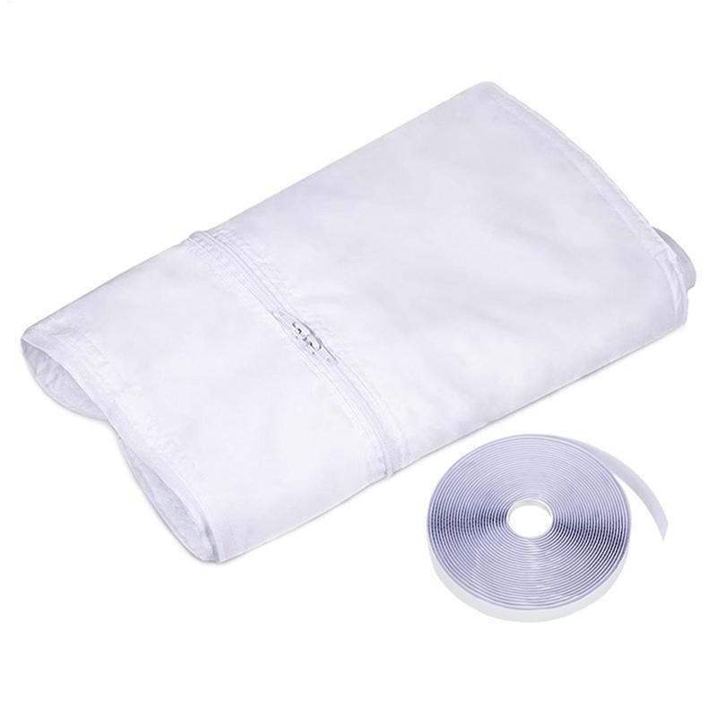 Portable AC Window Vent Kit Waterproof Zipper Opening Insulation Panel Portable AC Unit Window Kit for Indoor Home Kitchen
