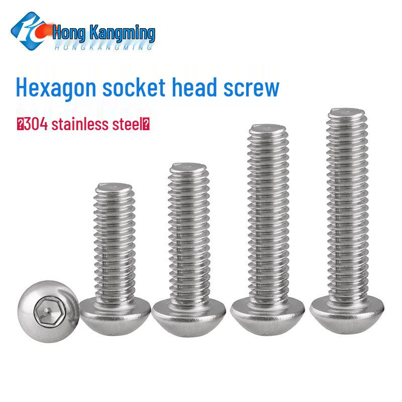 304 Stainless Steel Mushroom Head Hexagon Screw M2-M6