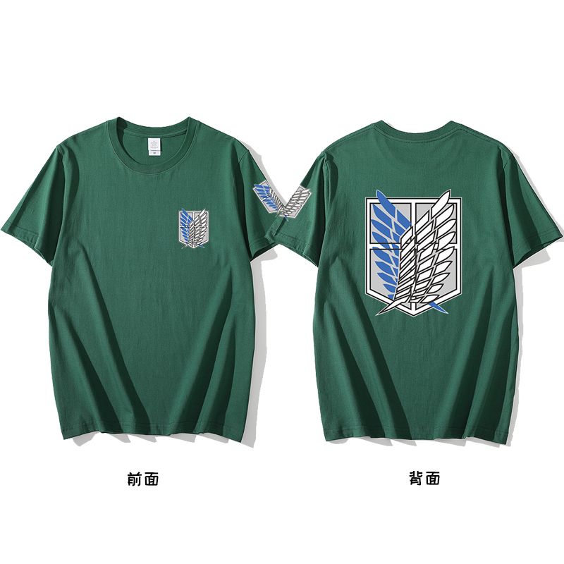 Anime Attack On Titan Series Printing Tshirt Short Sleeve Tee Summer Tops Unisexs Clothing Casual Daily Wear