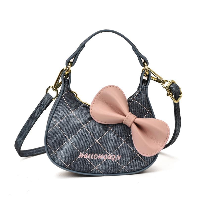 Girls' Leopard Print Mini Bow Handbag: Autumn/Winter Crossbody Shoulder Bag