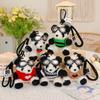 Pilot Panda Plush Keychain Student School Bag Backpack Pendant Doll Machine Pendant Delicate Bag Jewelry