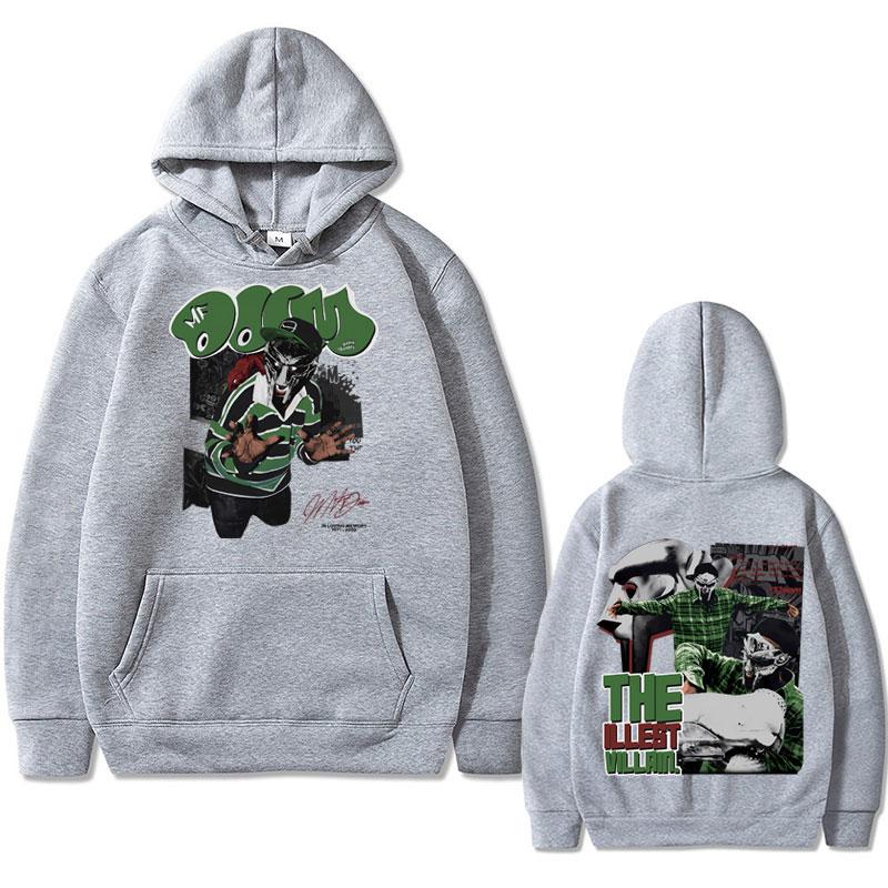 Rapper Mfdoom Madvillainy The Illest Villa Double Sidprint Hoodie Male Loose Hip Hop Sweatshirts Men Fleece Cotton Hoodies